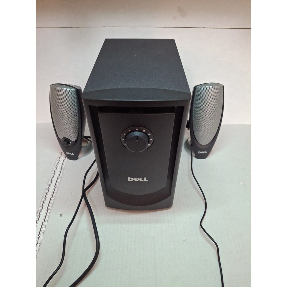 Dell A425 2.1 Channel Wired Speaker System w/ Subwoofer 3.5mm AC Black/Silver -